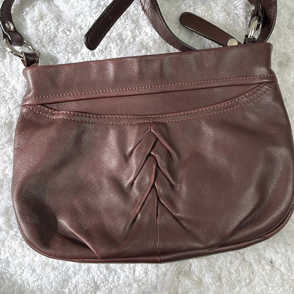 B. Makowski Braided Leather Crossbody Bag